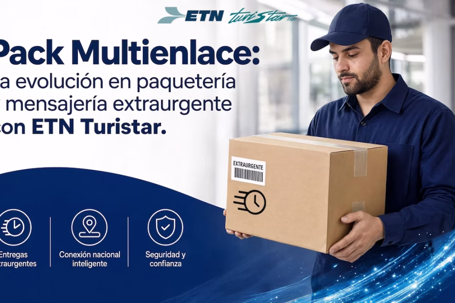 Servicio de mensajería y paquetería express Pack Multienlace de ETN Turistar para envíos extraurgentes en México.