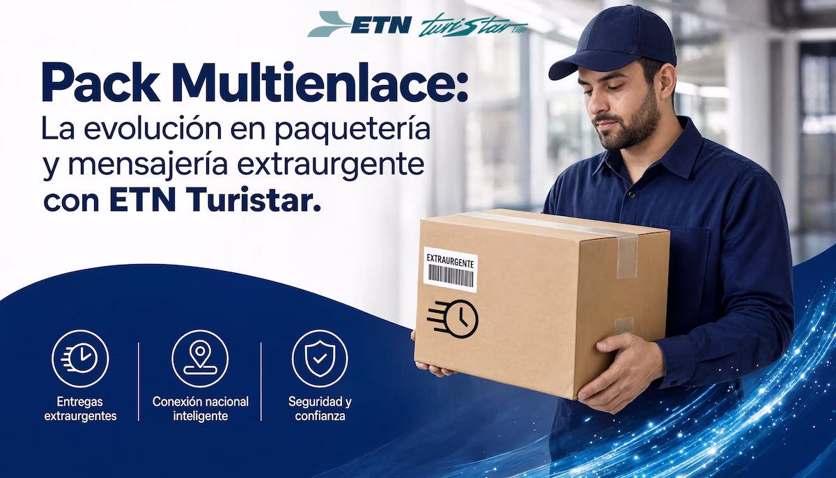 Servicio de mensajería y paquetería express Pack Multienlace de ETN Turistar para envíos extraurgentes en México.