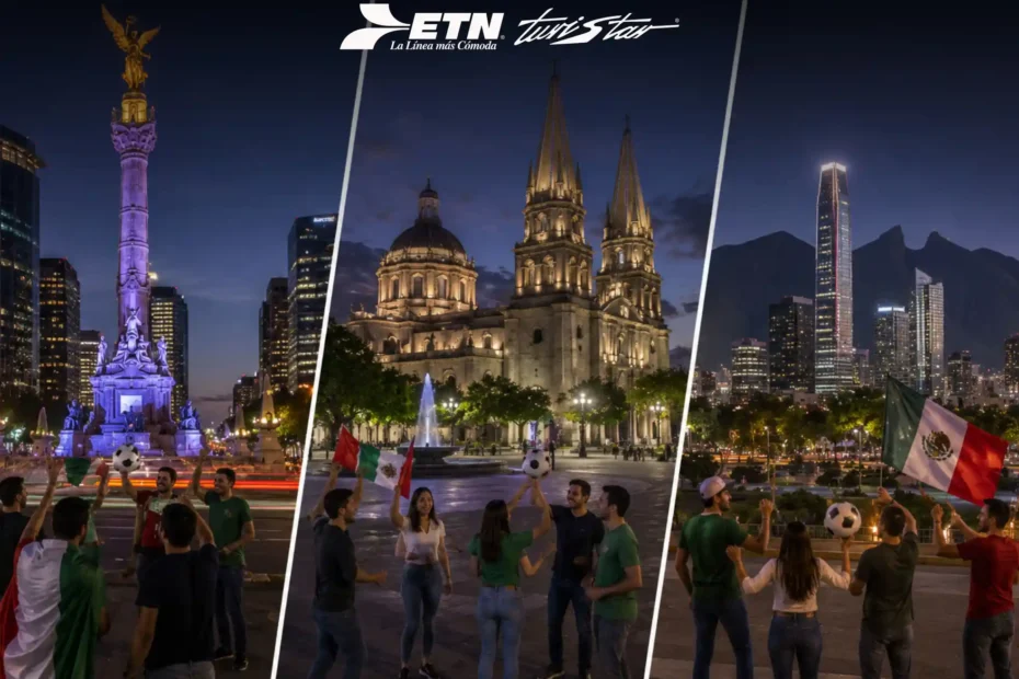 Boletos de autobus para recorrer las ciudades sede del futbol.