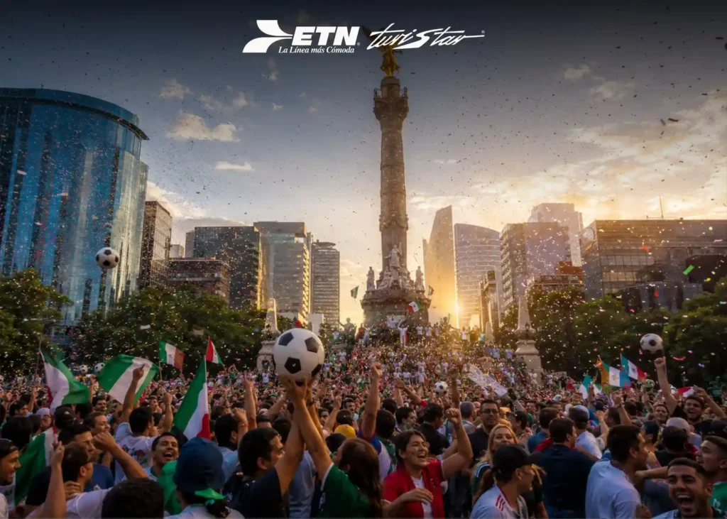 Aficionados disfrutando la fiesta internacional del futbol en México.