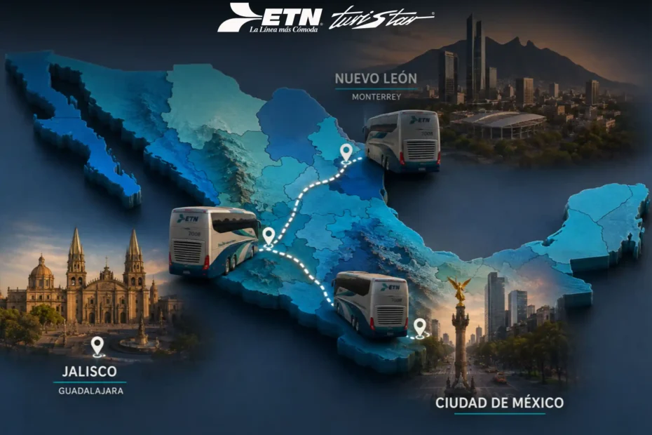 Ruta entre Ciudad de México, Guadalajara y Monterrey