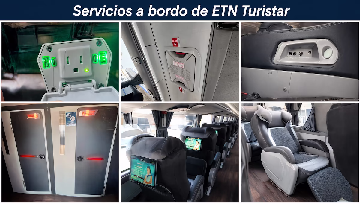 Pasajero disfrutando de la comodidad y servicios de lujo en ETN Turistar.