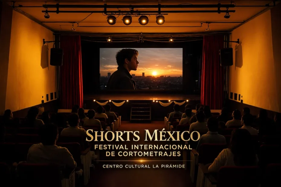 Asistentes en una función estelar del Shorts México Festival Internacional de Cortometrajes 2026 en el Centro Cultural La Pirámide