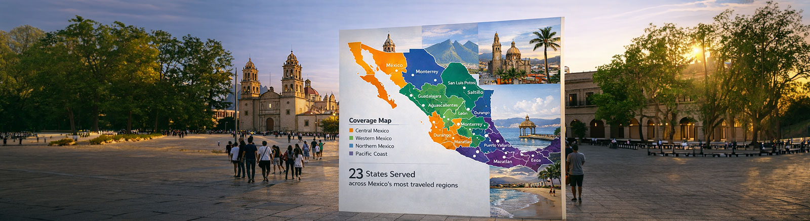 Scenic view along the Mexico City to San Miguel de Allende bus route