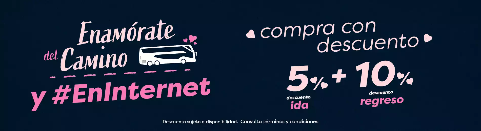 Compra en Internet 5% de ida y 10% de regreso