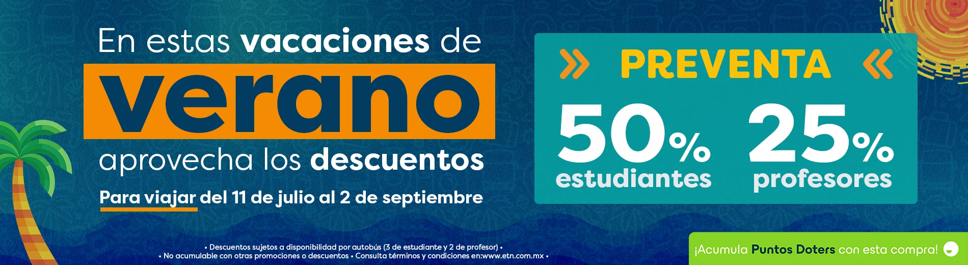 Viaja en verano descuento 50% estudiantes 25% profesores ETN