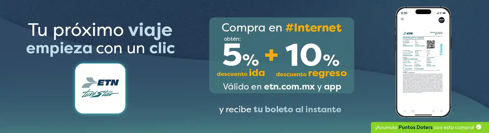 Compra tus boletos en Internet y obten tu boleto electronico con ETN Turistar