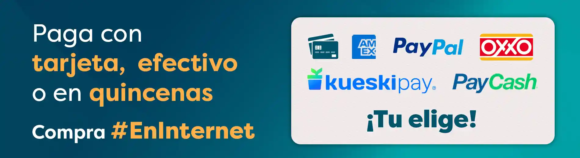 Utiliza diferentes metodos de Pago con ETN Turistar
