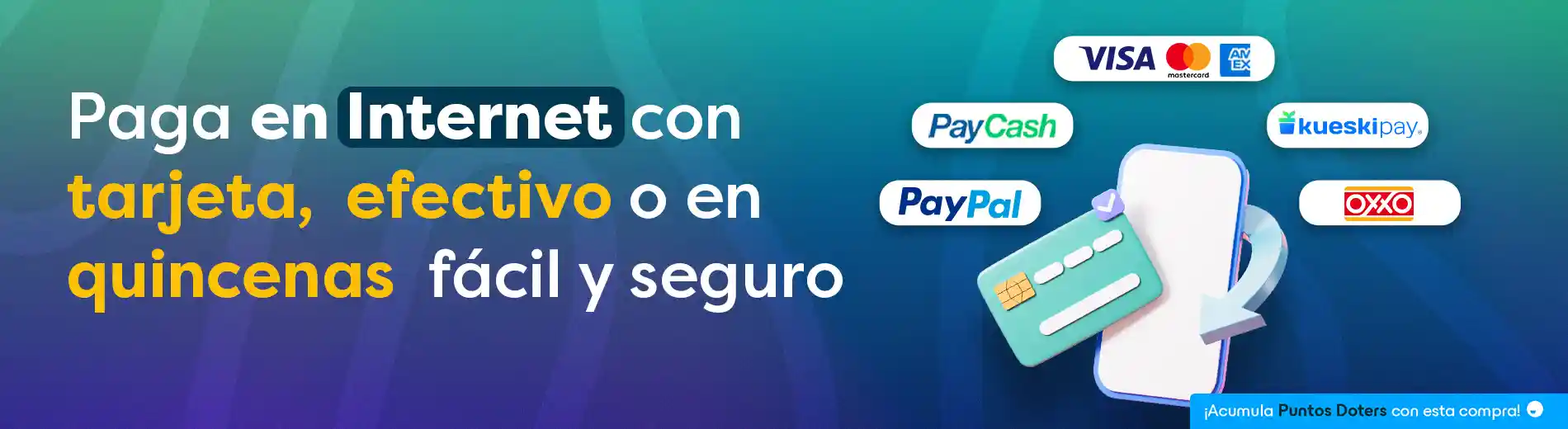 Paga con diferentes metodos con ETN Turistar