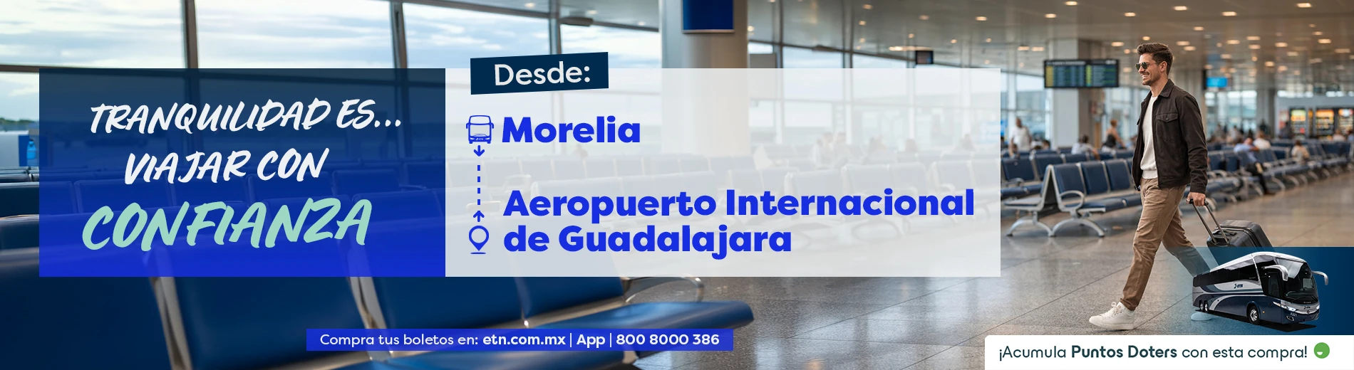 Viaja de Morelia al Aeropuerto Internacional de Guadalajara con ETN Turistar