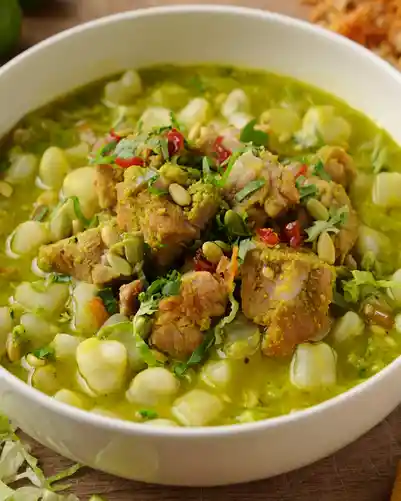 Pozole verde guerrerense