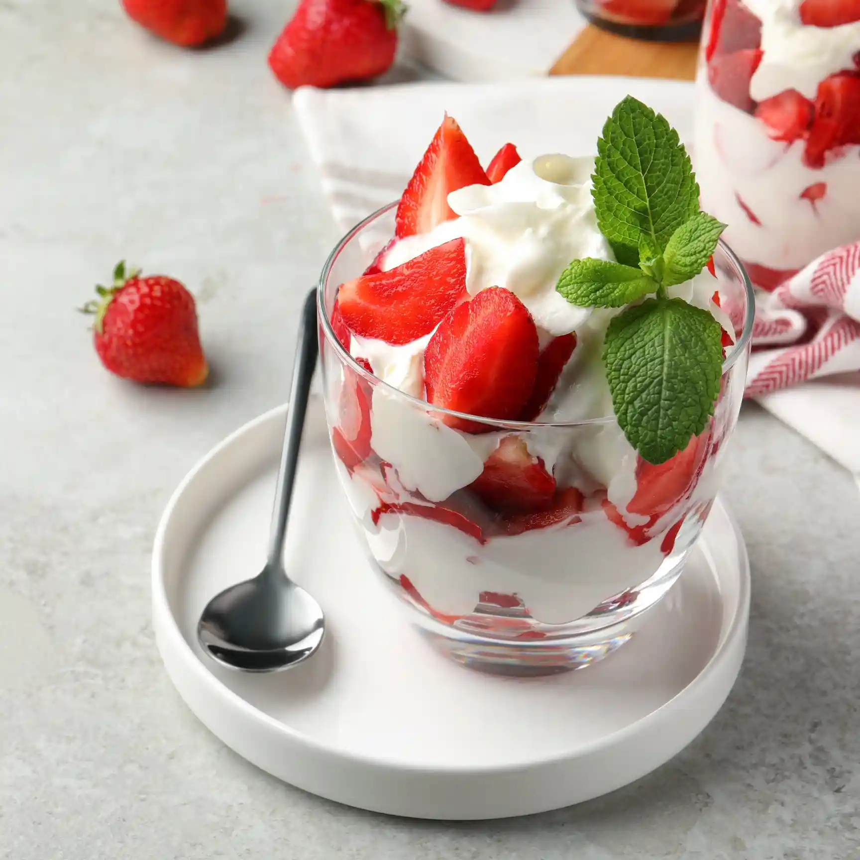 Fresas con crema