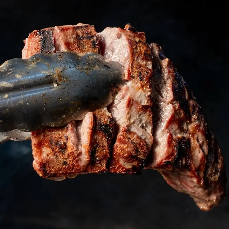Arrachera al carbón